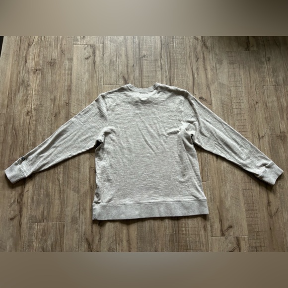 The North Face Men's Beige long sleeve tee layer winter cotton blend ski snow - Picture 4 of 10